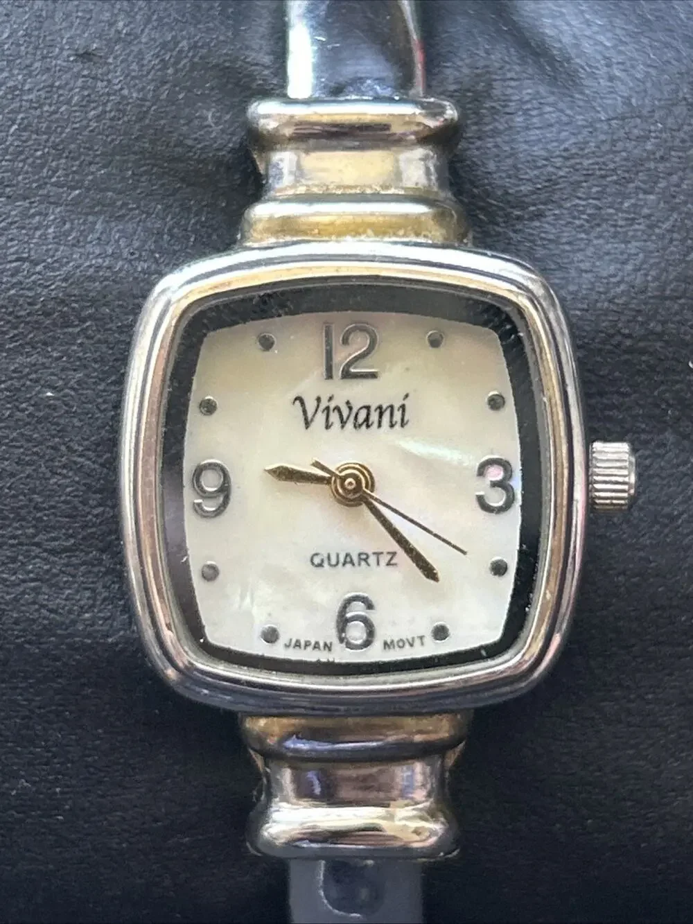 Vivani MOP Dial Silver Tone Women’s Cuff Watch